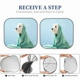 thumbnail image 6 of Bingfone Dog Wrapped In Towel Windshield Sun Shade 2-Piece Foldable Car Front Window Sunshade For Most Sedans Suv Truck - Auto Sun Blocker Visor Protector Blocks Max Uv Rays - Medium, 6 of 7