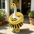 thumbnail image 4 of AuroraX Porch Goose Clothes Set Porch Goose Hawaiian Bikini Outfit 23" 19" Summer with Sunglasses Swimming Ring Pattern Outdoor Lawn Garden Decor Goose Decor, 4 of 5