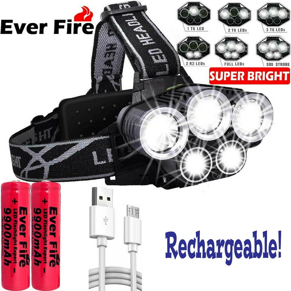 350000LM 5X T6 LED Headlamp Rechargeable Head Light Flashlight Torch Lamp 18650 350000LM 5X T6 LED Headlamp Rechargeable Head Light Flashlight Torch Lamp 18650