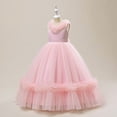 thumbnail image 2 of adviicd Robes de Fête pour Filles Robe de Fête Longue en Tulle Princesse Robe de Mariage pour Filles Rose, 10 Ans, 2 of 5