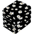 thumbnail image 4 of SKYSONIC Daisy Flower Washcloths Set of 4, Highly Absorbent Soft Cotton Fingertip Towels for Bathroom, Kitchen, Gym, Spa, Home Decor 12 x 12 Inch, 4 of 7