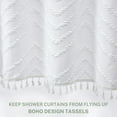 thumbnail image 3 of Wehilion Boho Shower Curtain, Woven Fabric Shower Curtain,Tufted Chevron Striped Modern Chic Textured Minimalist Bathroom Shower Curtain, 3 of 9