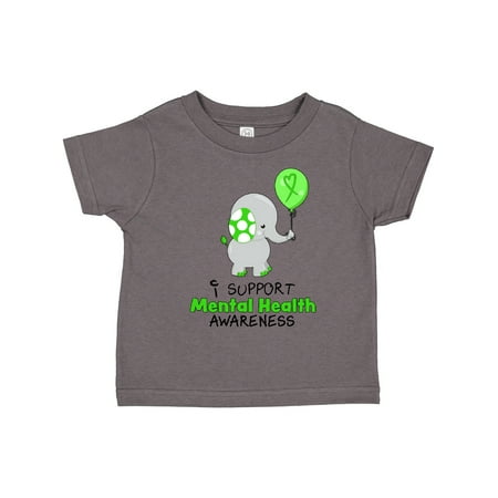 

Inktastic I Support Mental Health Awareness Elephant and Balloon Gift Toddler Boy or Toddler Girl T-Shirt
