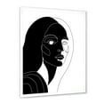 thumbnail image 2 of Designart 'Retro Black and White Minimal Portrait of Young Girl' Modern Framed Art Print, 2 of 4