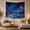 Moonlit Creek, variant on Snow Mountain Cabin with Glowing Windows and Lantern Path, Mystical Fantasy for Nature Lovers, Tranquil Wall Art Christmas Gift Tapestry Wall Hanging for Bedroom and Living Room