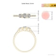 thumbnail image 5 of ANGARA Natural Unique Diamond Three Stone Engagement Ring in 14K Yellow Gold for Women (Size-3.8mm| Color-K| Clarity-I3) | April Birthstone, Anniversary, Jewelry Gift for Women | Natural Diamond Ring, 5 of 9
