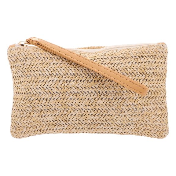 IMIKEYA 1Pcs Beach Wallet Purse Straw Clutch for Women with Storage for Keys and Cell Phone