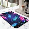 thumbnail image 2 of 2 Pack Washable Rubber Bohemian Vintage Floral Dish Drying Mats for Kitchen Counter Home Large Coffee Bar Pad Accessories and Decor for Utensils Stemware (2pcs 18''x24''+19.5''x12''), 2 of 2