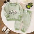 thumbnail image 2 of JUMEYU Baby Clothes Boy Cute 2Pcs Newborn Baby Boy Long Sleeve Shirt Pants Set Outfit Fall Clothes 3 6 9 12 24 Months 3T 4T 5T 6T 7T (AG,18-24 Months), 2 of 8