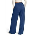 thumbnail image 3 of Resicozy Oversized Wide Leg Sweatpants Women Baggy Lightweight High Waisted Athletic Pants with Pockets Y2k Causal Palazzo Pant Dark Blue M, 3 of 6