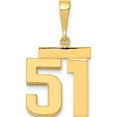 thumbnail image 1 of 14K Yellow Gold Medium Polished Number 51 Charm Made In United States mp51, 1 of 5