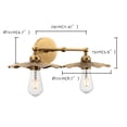 thumbnail image 5 of Pathson Vintage 2-light Metal Wall Sconce, Brass Finished Flower Shape Bedroom Living Room Lamp Fixture, 5 of 14