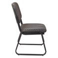 thumbnail image 3 of Deluxe Sled Base Armless Chair with Designer Plastic Shell-Charcoal Onyx Black, 3 of 4