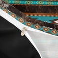thumbnail image 4 of jejeloiu Southwestern Geometric Bedding,Cowhide Pattern Duvet Cover Full For Boys,Turquoise Brown,Black Reversible,3 Pieces,1 Duvet Cover and 2 Pillowcases, 4 of 6