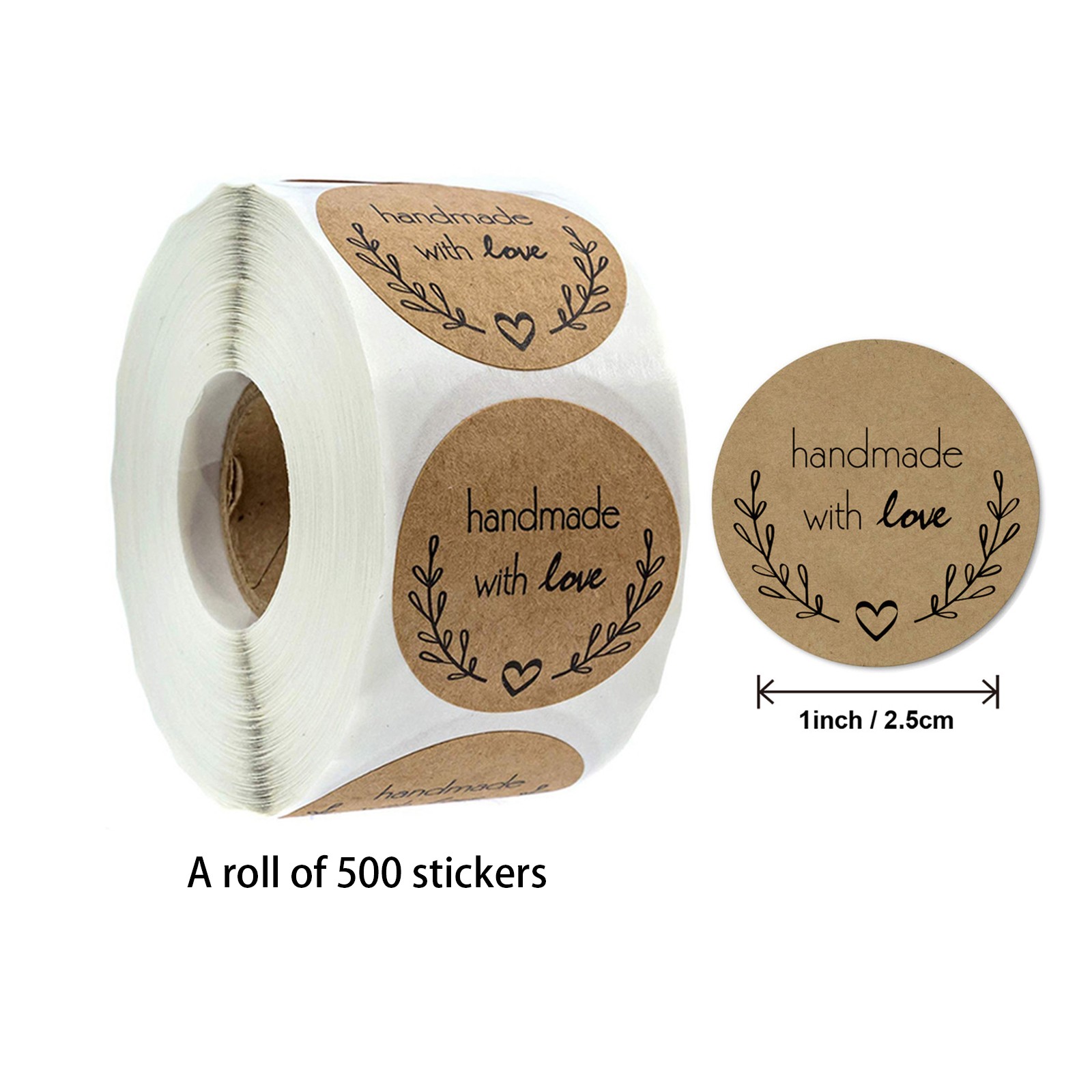 Kraft Paper Seal Stick Handmade Sticker Baking Label Gift Crafts ...