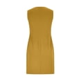 thumbnail image 6 of BRGZLK Womens Solid Color V Neck Sleeveless Split Style Business Ruched Work Pencil Dress 2026 Trendy Clothes Outfits, 6 of 6