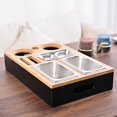 thumbnail image 1 of Wooden Desktop Snack Organizer Storage Stylish Functional Ideal For Home Keeps Snacks Supplies Tidy Easy Assembly, 1 of 5
