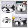 thumbnail image 6 of RENACLIPY Universal Frying Pan Lids Metal Pot Lid Easy to Clean Silver 11.3×11.3×2.8in, 6 of 7