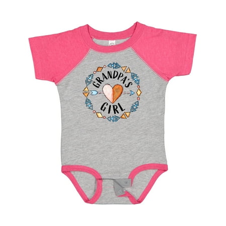 

Inktastic Grandpas Girl- Arrow Heart Circle Gift Baby Girl Bodysuit