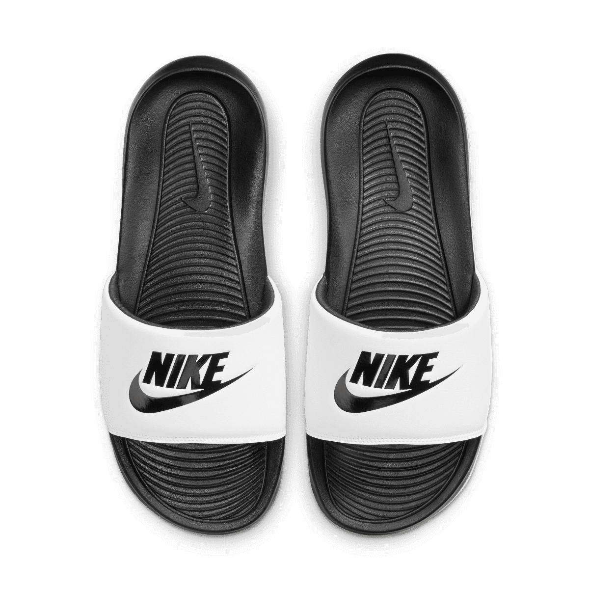 Nike, Men‚Äôs Victori One Slide Sandal, Black White, Foam Midsole