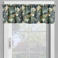 thumbnail image 4 of Ambesonne Floral Valance & Curtain, Botanic Tropic Leaves, 55"x24", Green and White, 4 of 6