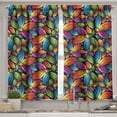 thumbnail image 2 of Ambesonne Floral Valance & Curtain, Colorful Flowers Vintage, 55"x36", Multicolor, 2 of 6