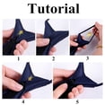 thumbnail image 4 of Hommes Garçons Rétro Cravate Étroite Cravate Skinny Pratique Complet Correspondant Cravate Cravate à Nouer pour Mariage Club Mariée Robe de Soirée Bleu Marine, 4 of 9