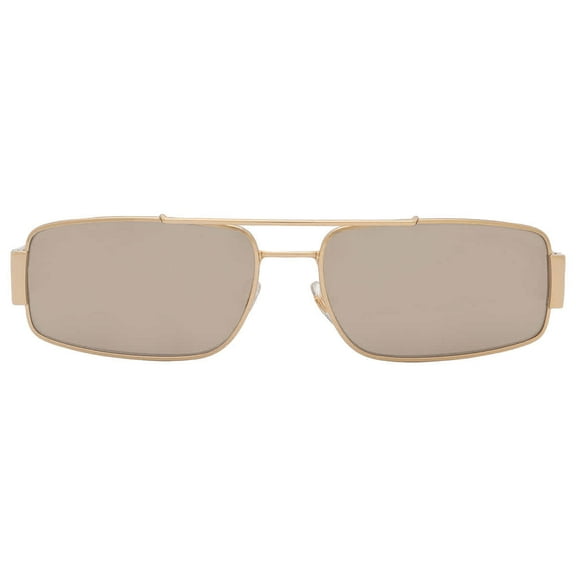 Versace Brown Mirror Gold Rectangular Men's Sunglasses VE2257 10025A 60