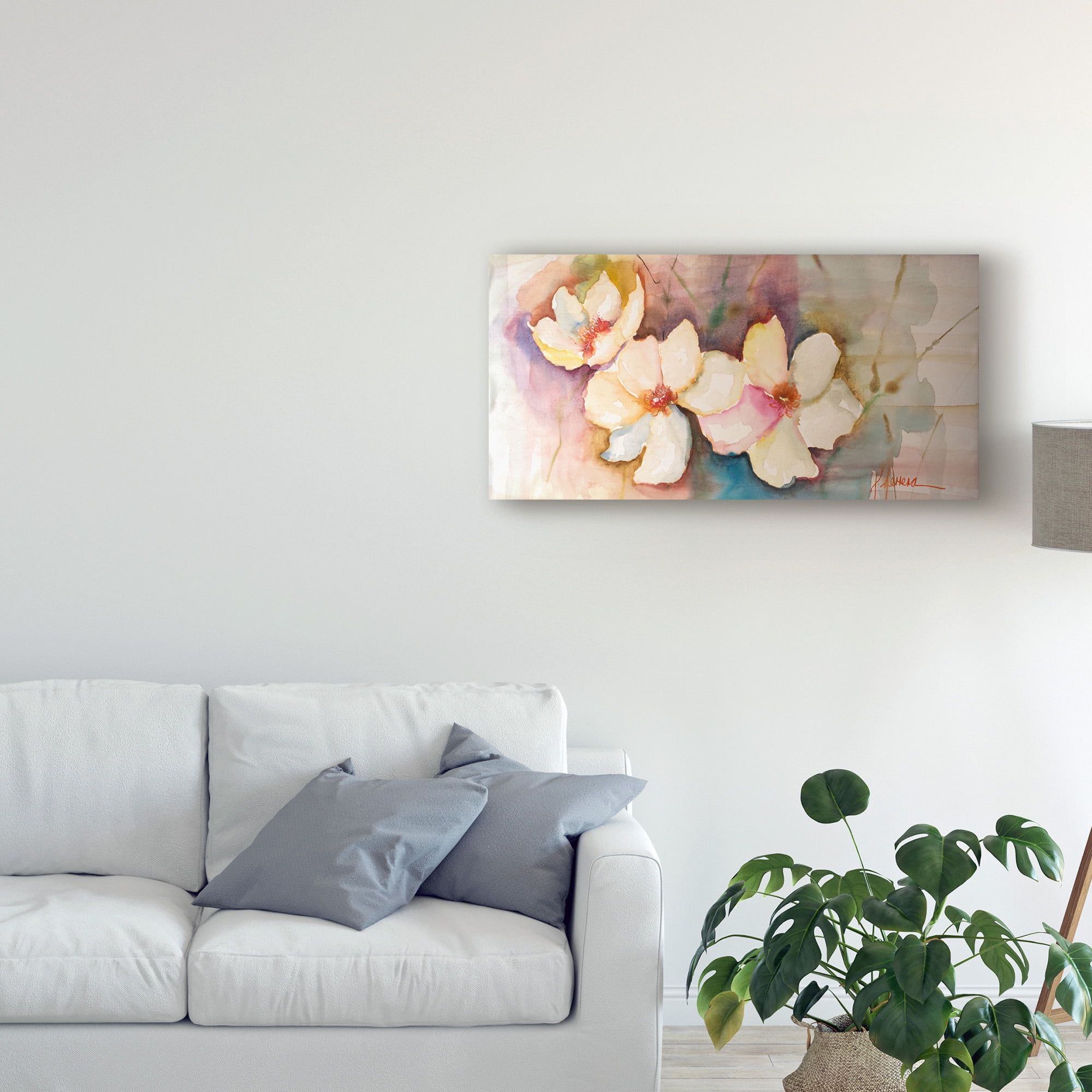 Trademark Fine Art 'Horizontal Flores VII' Canvas Art by Leticia Herrera