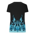 thumbnail image 5 of ZQUUVOU Women's Short Sleeve Tunic Tops Summer Fold Printed V Neck Button Top G-Multicolor, 5 of 5