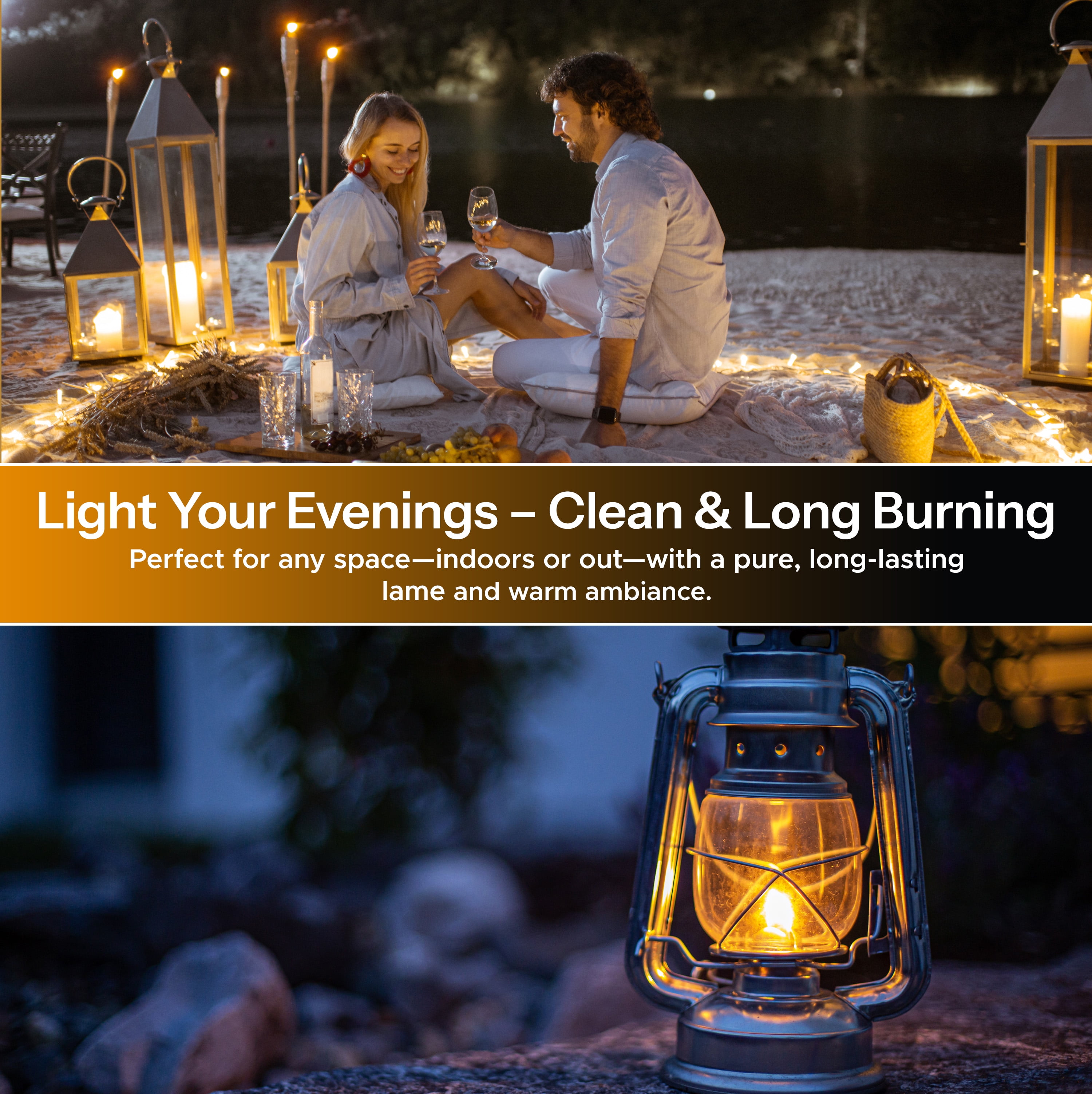 Firefly Fuel Premium Liquid Paraffin Lamp Oil for Indoor Use 32 oz - Indoor Smokeless Odorless Paraffin Oil Fuel for Lamps, Lantern, Candle, Citronella, Kosher