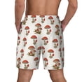 thumbnail image 3 of Kdxio Red Mushrooms Print Men'S Swim Trunks With Compression Liner 7 Inch Inseam Quick Dry Swim Shorts, 3 of 7