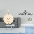 thumbnail image 2 of Reloj de pared decorativo para sala de estar, reloj de pared de madera para colgar, decoración de pared con desplazamiento, hecho con material ligero, 2 of 8