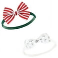 thumbnail image 5 of Hudson Baby Infant Girl Cotton and Synthetic Headbands, 12 Days Of Christmas Plaid, 0-24 Months, 5 of 8