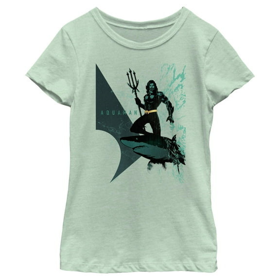 Girl's Aquaman King Shark Ride  Graphic T-Shirt