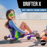 EzyRoller: Drifter X - Purple - Ride-On Scooter, Cambering Motion, Pedal Free Cart, Hand Brakes, Extendable Frame, 154lb Capacity, Adults-Kids Ages 6+