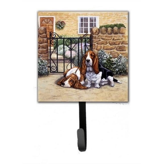 Basset Hound at the Gate Leash or Key Holder