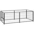 thumbnail image 1 of vidaXL Dog Kennel Black 200x100x70 cm Steel, 1 of 4
