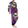 thumbnail image 2 of Lsque Mushrooms and Skull Pattern Long Sleeve Pajama Set for Men - Soft 2-Piece Sleepwear and Loungewear Set with Pockets, Comfy Nightwear-XX-Large, 2 of 7