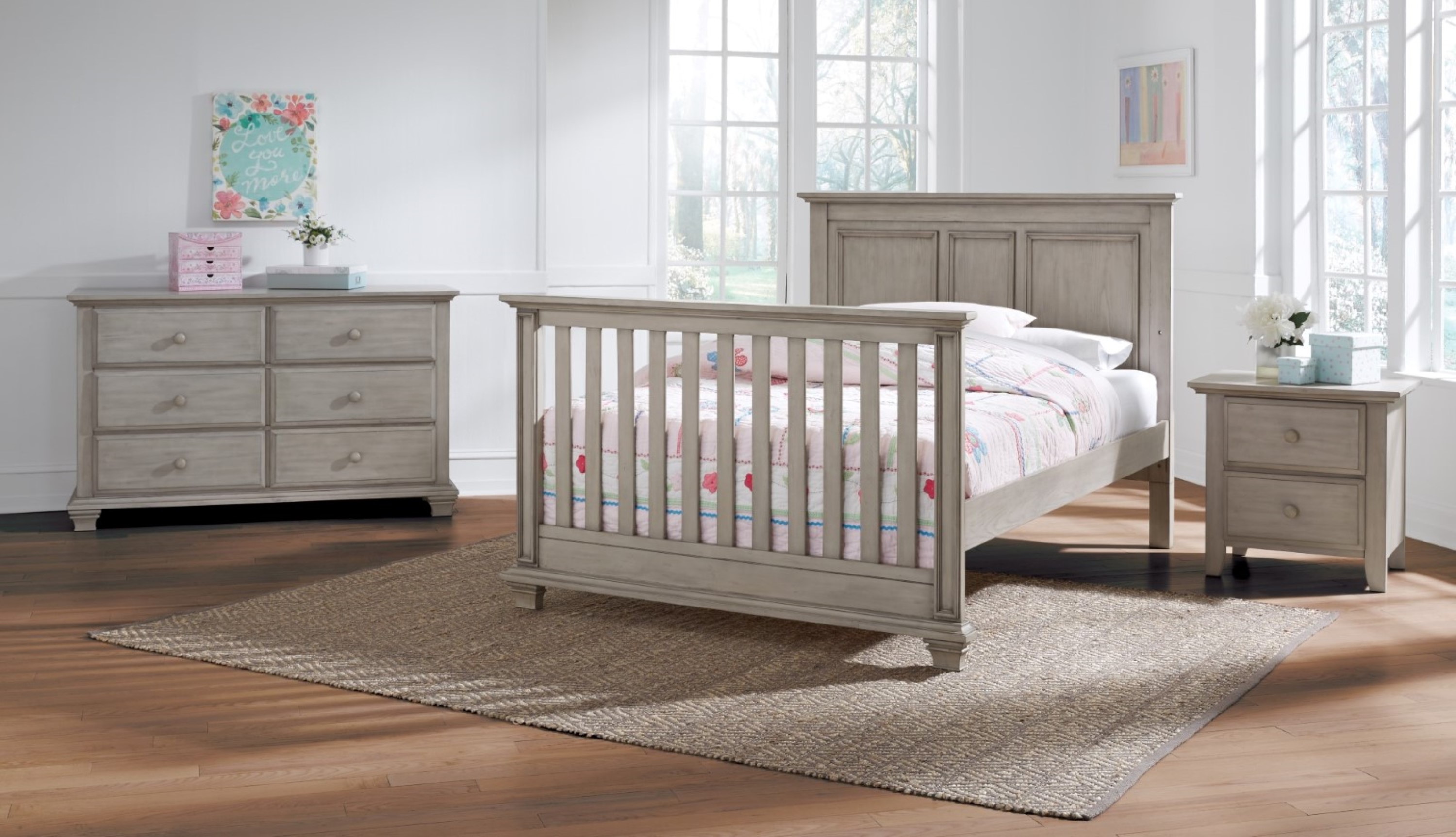 Stone Wash Oxford Baby Kenilworth 2 Drawer Nightstand Nightstands
