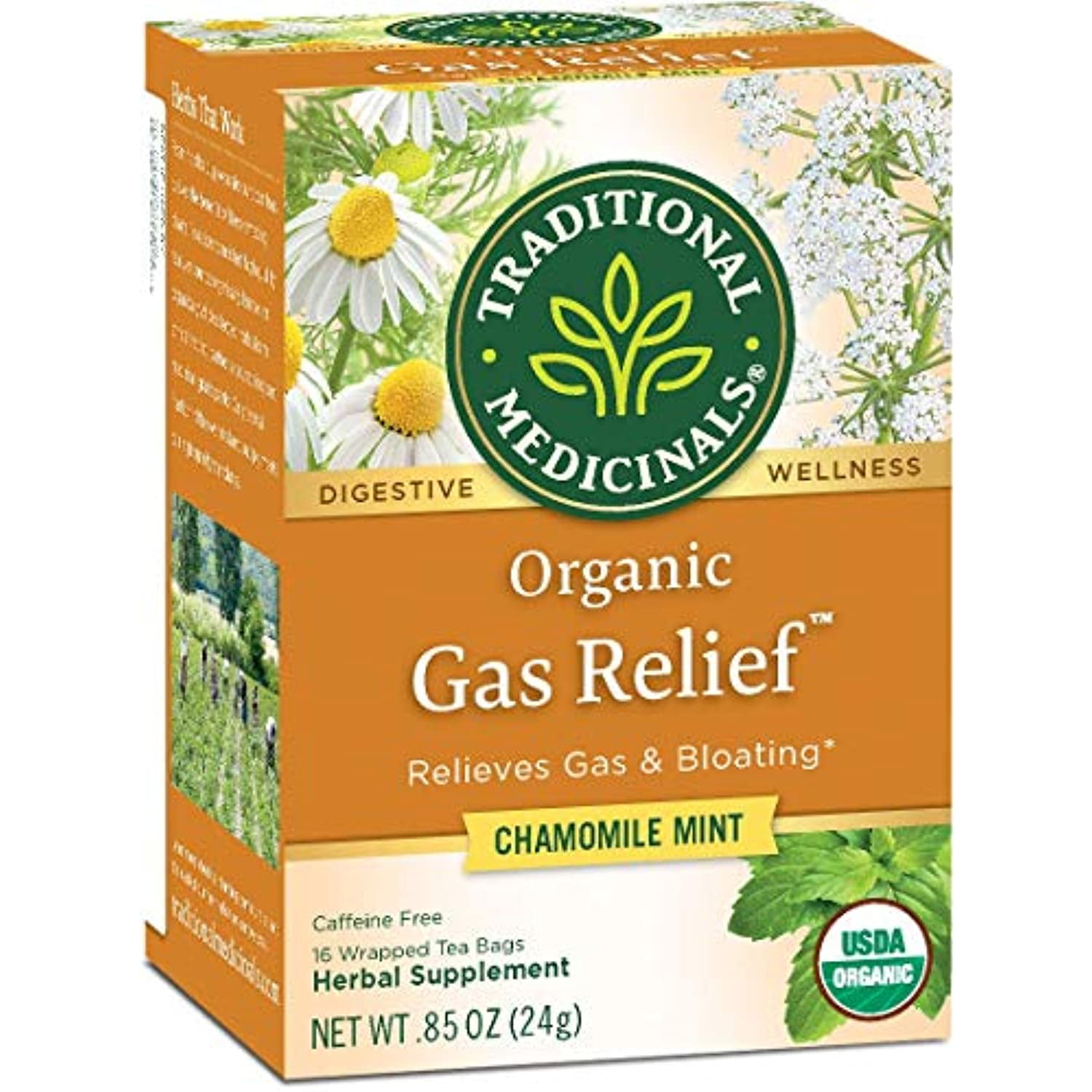 Traditional Medicinals Organic Gas Relief Chamomile Mint Herbal Tea