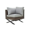 thumbnail image 2 of LOKATSE HOME 3 Piece Conversation Set Sectional Rattan Patio Furniture Include 2 Armless Chairs and 1 Corner Sofa with X-Shaped Legs, Brown, 2 of 5