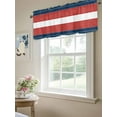 thumbnail image 6 of Curtain Valance for Windows,Red Stripes Dark Blue Kitchen Valances Rod Pocket Short Curtains,Abstract Geometric Window Treatment Panel for Bedroom Bathroom 42"x12", 6 of 7