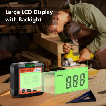 

Digital Box And Angle Finder ( Base & LCD Display) For Woodworking And Accurate Table/ Saw Angle Setting Black DLB