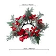 thumbnail image 3 of Christmas Wreath Decorations with Pine Cones And Berries To Decorate Candle Holders, Decorations Table Centerpiece, Artificial Red Berry＆Snowy Candle Garland, Christmas Candle Rings Wreath, 3 of 8