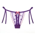thumbnail image 5 of HUPOM Underwear Women Cotton Womens Panties Thong Leisure Tie Elastic Waist Purple L, 5 of 8