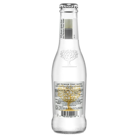 Fever-Tree Premium Light Indian Tonic Water, 6.8oz, 4 Count, Glass Bottle, Refreshing, Shelf Stable