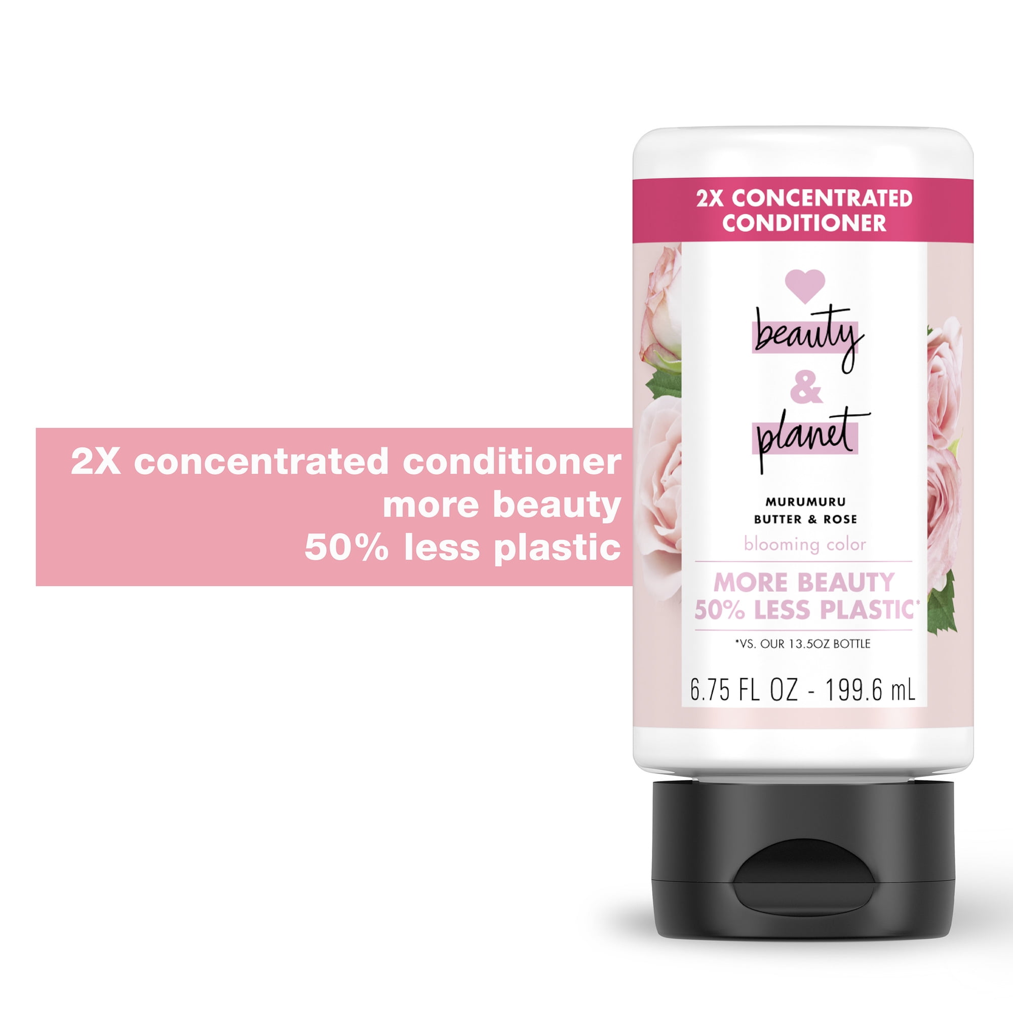 Love Beauty and Planet Blooming Color 2X Concentrated nourishing Moisturizing Daily Conditioner with Murumuru Butter & Rose, 6.75 fl oz