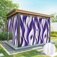 thumbnail image 6 of Outdoor Curtains for Patio Waterproof, Purple White Moire Outdoor Privacy Panels Grommet, Modern Abstract Art Elegant Blackout Outside Curtains for Porch/Cabana/Pergola/Gazebo 54"x95", 1 Panel, 6 of 8