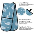 thumbnail image 4 of Dailycode Double Sided Oven Mitt with Loop Heat Resistant Kitchen Long Potholders 7" x 35" Swimming Whales, 4 of 6